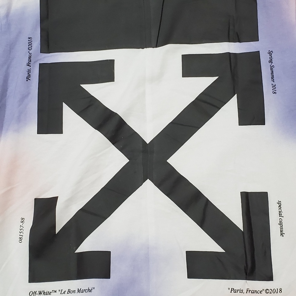 Off White Tie Dye Split T shirt